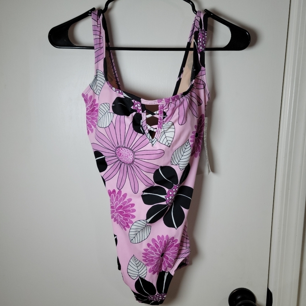 Sirena Pink Floral Swimsuit | One-Piece Simsuit | Size 10 (NWT)